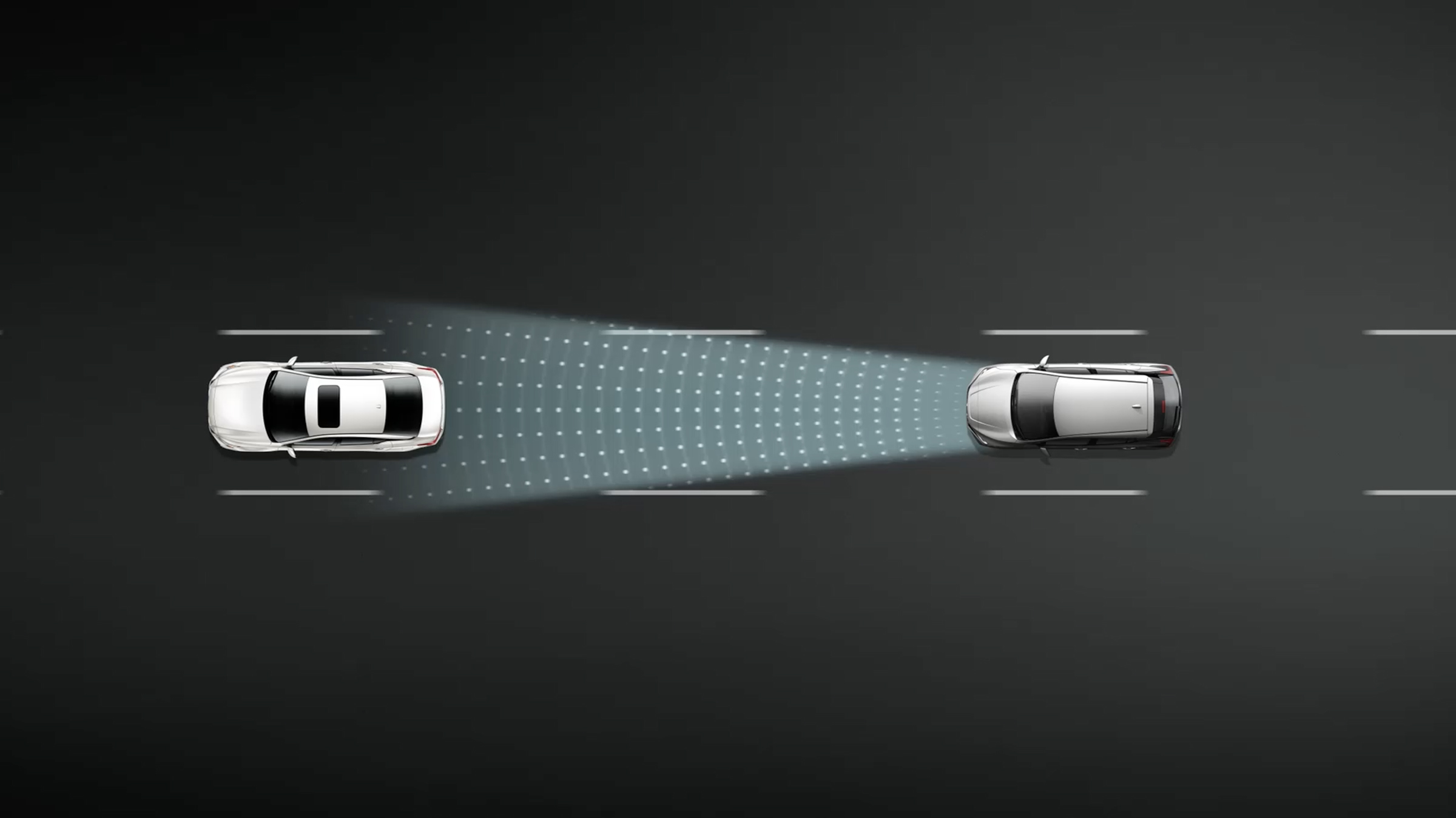 Illustrasjon av intelligent cruisekontroll